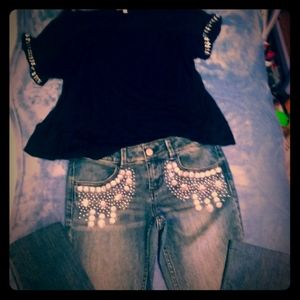 Rhinestone Jeans and Top